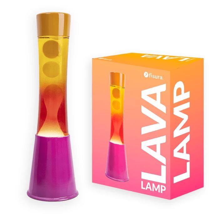 Lampe à lave - FISURA - Dégradée rose et orange - 395 cm - Électrique - Interrupteur Lampe à lave - FISURA - Dégradée rose et orange - 395 cm - Électrique - Interrupteur